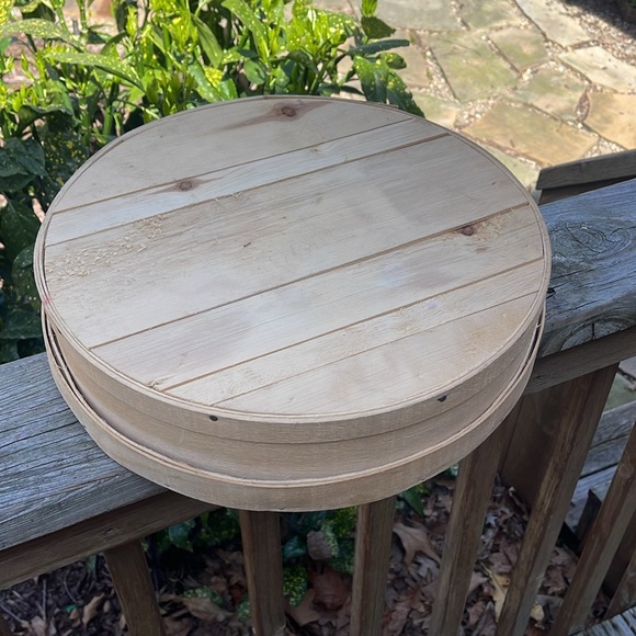 Vintage Primitive Round Banded Wood Cheese Box - Picture 4 of 5